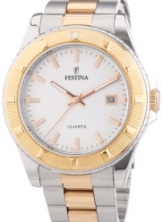 FESTINA unisex quartz Watch with silver Dial analogue Display and Two tone stainless steel Bracelet F16685/1