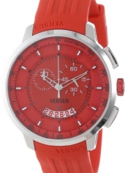 Versus by Versace Men's SGV020013 Manhattan Red Rubber Chronograph Tachymeter Date Watch