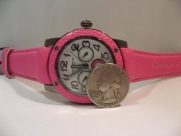 Akribos XXIV Women's AK560RD Quartz Multi-Function Genuine Leather Watch