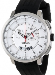 Versus by Versace Men's SGV010013 Manhattan Black Rubber Chronograph Tachymeter Date Watch