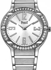 Piaget Polo Women's Silver Dial White Gold Diamond Swiss Made Watch G0A36231