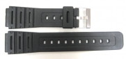 Speidel 18mm Black Rubber Sport Band Fits Casio F105W & Armitron Watches