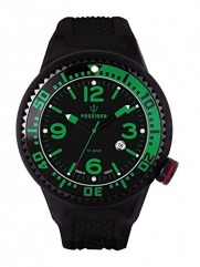 Kienzle Poseidon Men's XL Black Pro Watch - Black & Green