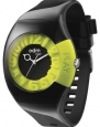 ODM Play Unisex Quartz Watch with Black Dial Analogue Display and Black Silicone Bracelet PP004-08