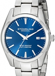 Stuhrling Original Men's 414.33116AM Classic Ascot Prime Stainless Steel Bracelet Watch with Blue Dial
