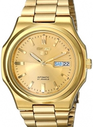 Seiko Men's SNKK52 Seiko 5 Automatic Gold-Tone Stainless-Steel Bracelet Watch