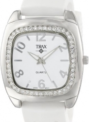 Trax Women's TR1740-WW Malibu Fun White Rubber White Dial Crystal Watch