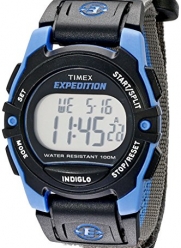 Timex Unisex T49660 Expedition Classic Digital Chrono Alarm Timer Blue/Gray Fast Wrap Velcro Strap Watch
