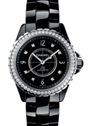 Chanel J12 Black Dial Black Ceramic Watch H3109