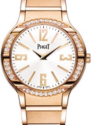 Piaget Polo Women's Silver Dial Rose Gold Diamond Swiss Made Watch G0A36031