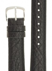 Men's Genuine Italian Leather Watchband Black 16mm Watch Band