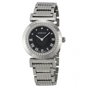 Versace Women's P5Q99D009 S099 Vanitas Stainless Steel Black Sunray Dial Watch