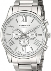 Akribos XXIV Men's AK736SS Ultimate Swiss Stainless Steel Bracelet Watch