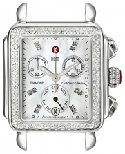 MICHELE Women's MW06P01A1046 Swiss Quartz Stainless Steel Watch Head With Diamonds