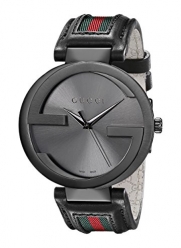Gucci Men's YA133206 Interlocking Iconic Bezel Anthracite Dial Watch