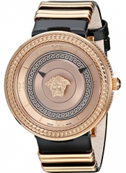 Versace Women's VLC030014 V-METAL ICON Analog Display Swiss Quartz Black Watch
