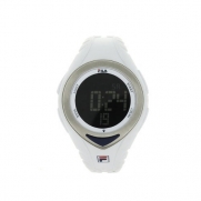 Fila Unisex LCD Dial Watch FL38024002 with White PU Strap
