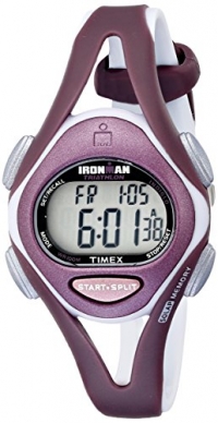 Timex Women's T5K007 Ironman Sleek 50-Lap Plum Resin Watch with Purple Strap
