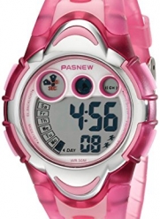 LED Waterproof Sports Digital Watch for Children Girls Boys (Pink)