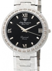 Jules Jurgensen Men's 5212W Diamond Accent Silver-Tone Watch
