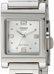 Casio Women's LTP1237D-7A Silver-Tone Shell White Dial Watch