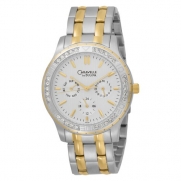 Caravelle by Bulova Men's 45C23 Swarovski Crystal Accented Silver White Dial Watch