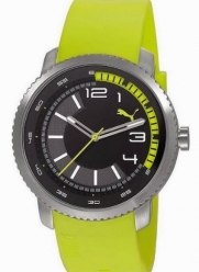 Puma Overdrive Men's Water Resistant Watch - Lime / One Size Fits All