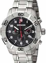 Wenger Men's 01.0853.102 Roadster Chrono Analog Display Swiss Quartz Silver Watch