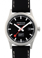 Mondaine Sport - day and date - black dial - 41mm -  A667.30308.19SBB