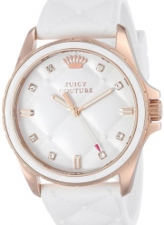 Juicy Couture Women's 1901102 Stella White Quilted Silicone Dial Watch