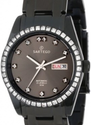 Sartego Men's SBGU13 Classic Analog Black Face Dial Swarovski Watch