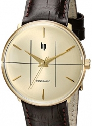 Lip Unisex 1872952 Panoramic Analog Display Japanese Quartz Brown Watch