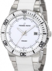 Pierre Petit Men's P-807B Serie Colmar White Ceramic and Stainless-Steel Bracelet Watch