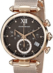 Claude Bernard Women's 10216 37R BRPR1 Dress Code Chronograph Analog Display Swiss Quartz Rose Gold Watch