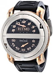 Ritmo Mundo Men's 201/2 SS RG Quartz Persepolis Triple Time Zone Orbital Case Watch