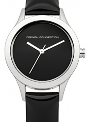 French Connection FC1206B Ladies All Black Leather Strap Watch