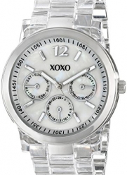 XOXO Women's XO5514 Clear Bracelet with Silver Case Watch