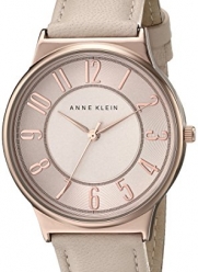 Anne Klein Women's AK/1928RGLP Rose Gold-Tone Watch with Blush Pink Leather Band