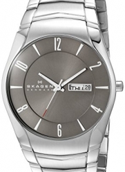 Skagen Men's 531XLSXM1 Laurits Quartz 3 Hand Date Stainless Steel Silver Watch