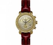 Joe Rodeo JPA14 Passion Diamond Watch, Gold Dial with Brown Band