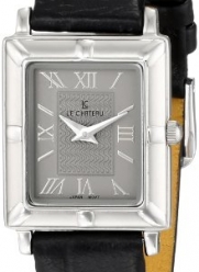 Le Chateau Women's 3635AL_LEA_GR Darvesi-Roman Collection All steel Leather Band Watch