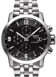 Tissot PRC 200 Automatic Chronograph Black Dial Stainless Steel Mens Watch T0554271105700