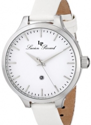 Lucien Piccard Women's LP-12917-02-WHT Lleida Stainless Steel Watch with Satin Band
