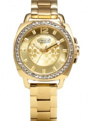 COACH 'Boyfriend' Crystal Bezel Bracelet Watch, 35mm