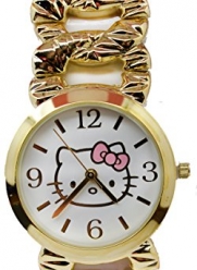 Hello Kitty By Sanrio Analog Watch Gold Plated Chain