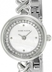 Anne Klein Women's AK/1689MPSV Swarovski Crystal-Accented Silver-Tone Bangle Watch