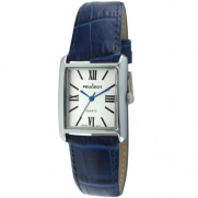 Peugeot Women's 3036BL Silver-Tone Watch with Blue Leather Band