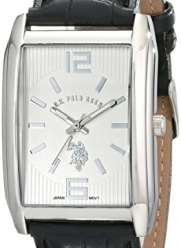 U.S. Polo Assn. Classic Men's USC50232 Silver-Tone Watch with Embossed Black Band