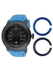 Glam Rock Men's GR33000 SoBe Black Dial Blue Silicon Watch