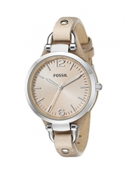 Fossil Women ES2830 Georgia Stainless Steel Watch with Leather Band